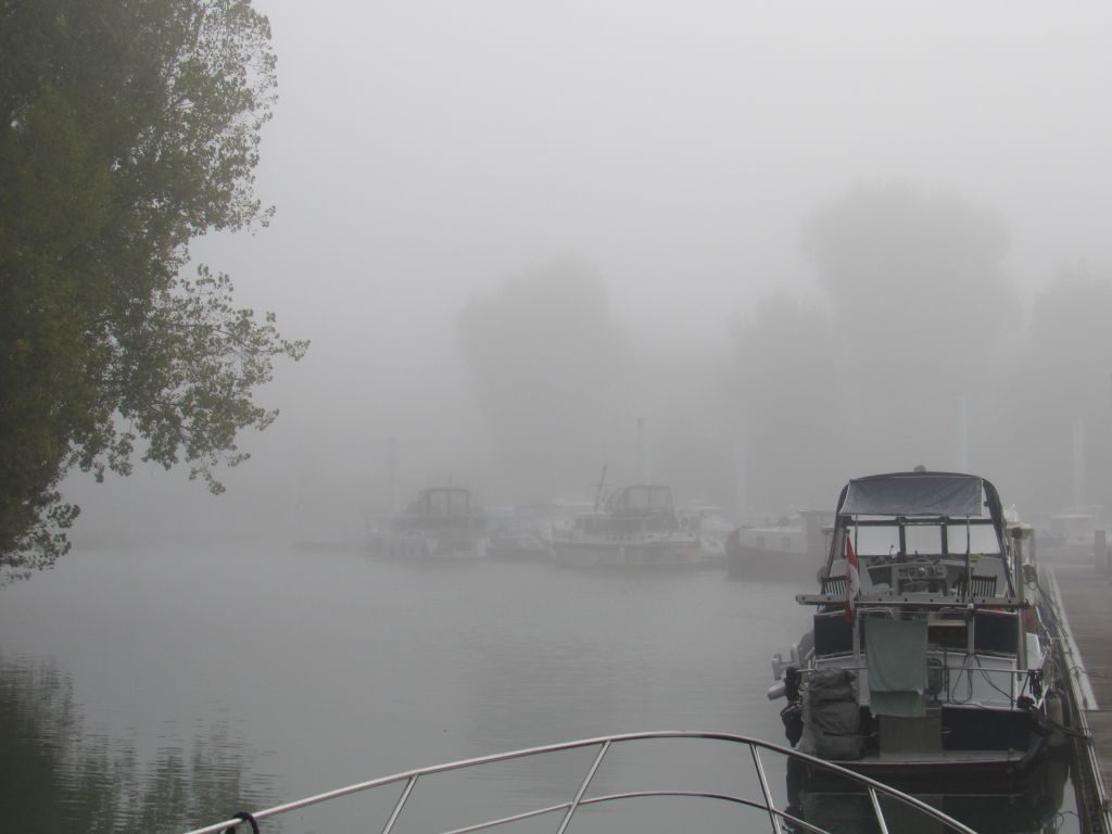 Foggy morning in Chalon-sur-Saone