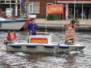 Icecream boat in Karg in the Netherlands